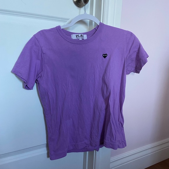 💜COMME DES GARÇONS PLAY PURPLE T SHIRT💜 - Picture 2 of 4